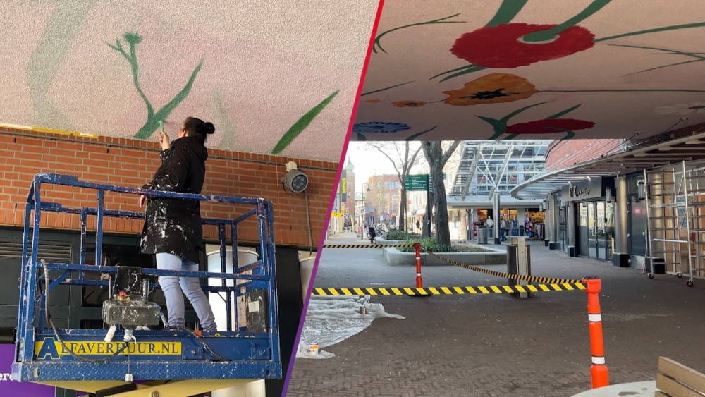 Ook andere betonnen onderdoorgangen Liesveld krijgen plafondschildering