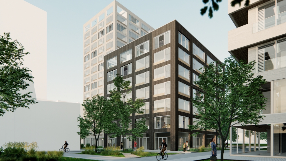 Twee flats met sociale huurwoningen in Vlaardingse District U