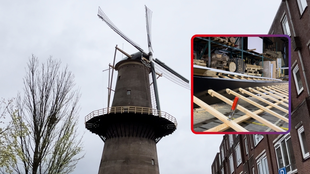 Tientallen molens in Nederland staan stil, maar in Schiedam draaien ze