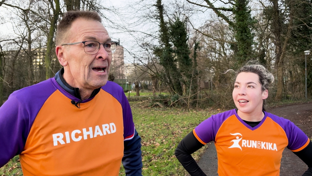 Richard de Blok en Roselle van Dongen uit Schiedam rennen voor KiKa