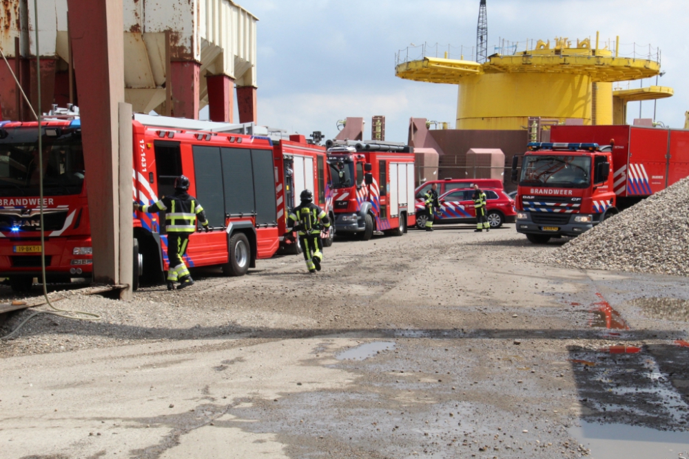 Brand in machinekamer kraanponton snel geblust