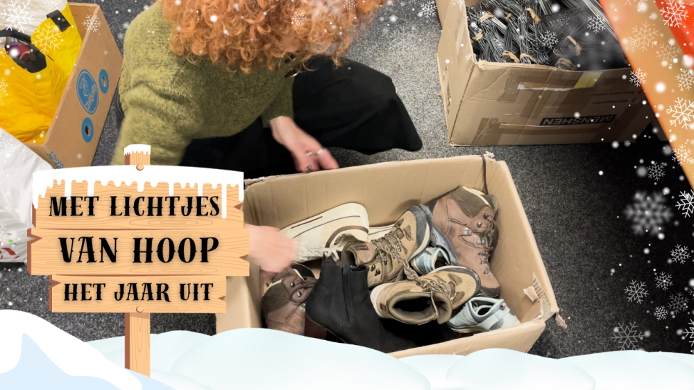 Met lichtjes van hoop het jaar uit: schoenen voor mensen in nood