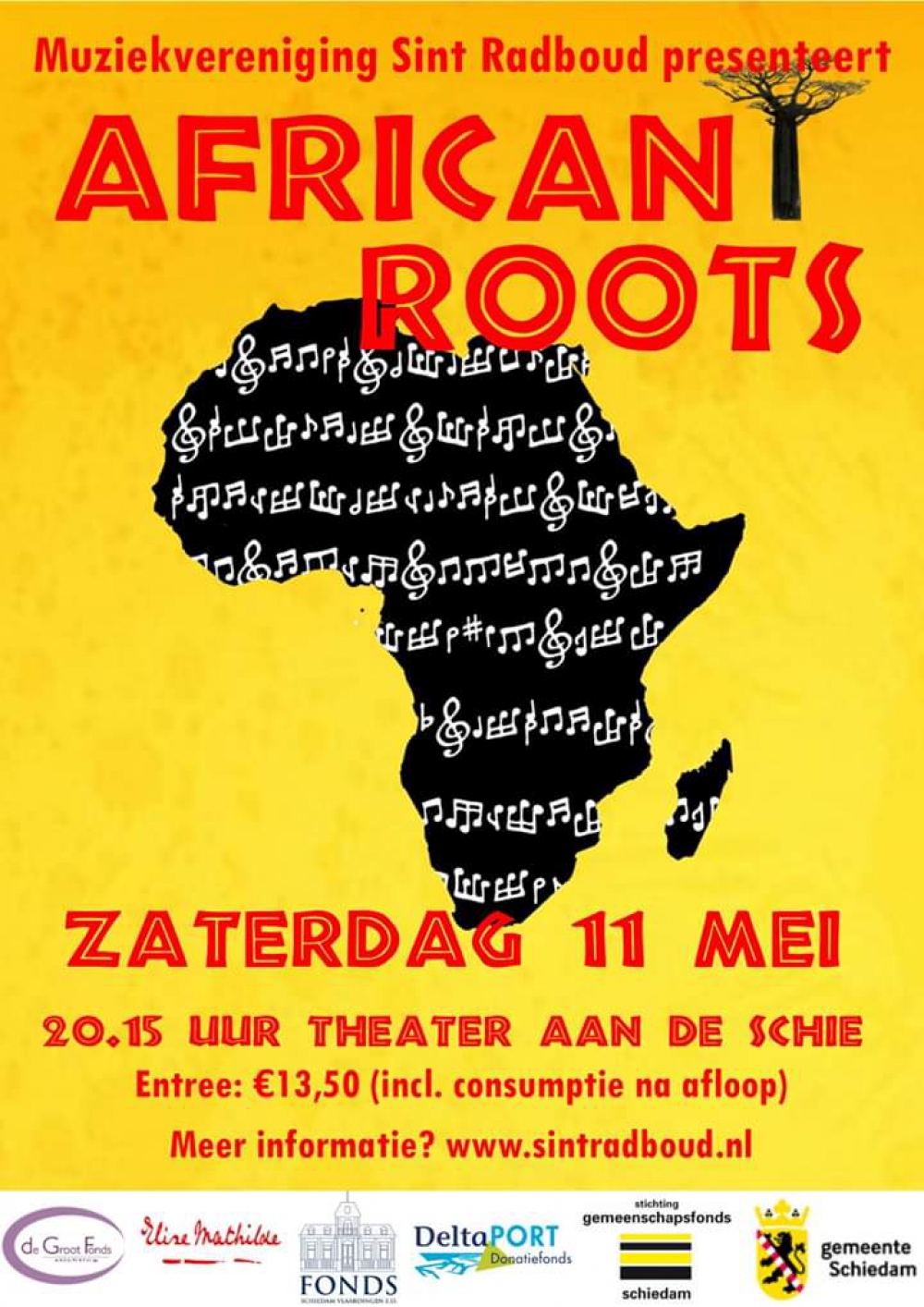 Sint Radboud speelt African Roots in Theater aan de Schie