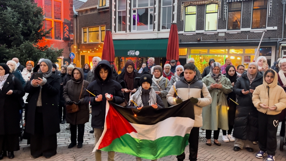 Palestijnen op de Markt in Vlaardingen op 10 december