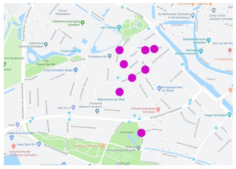 Tijdelijk extra parkeerplekken in Schiedam-West