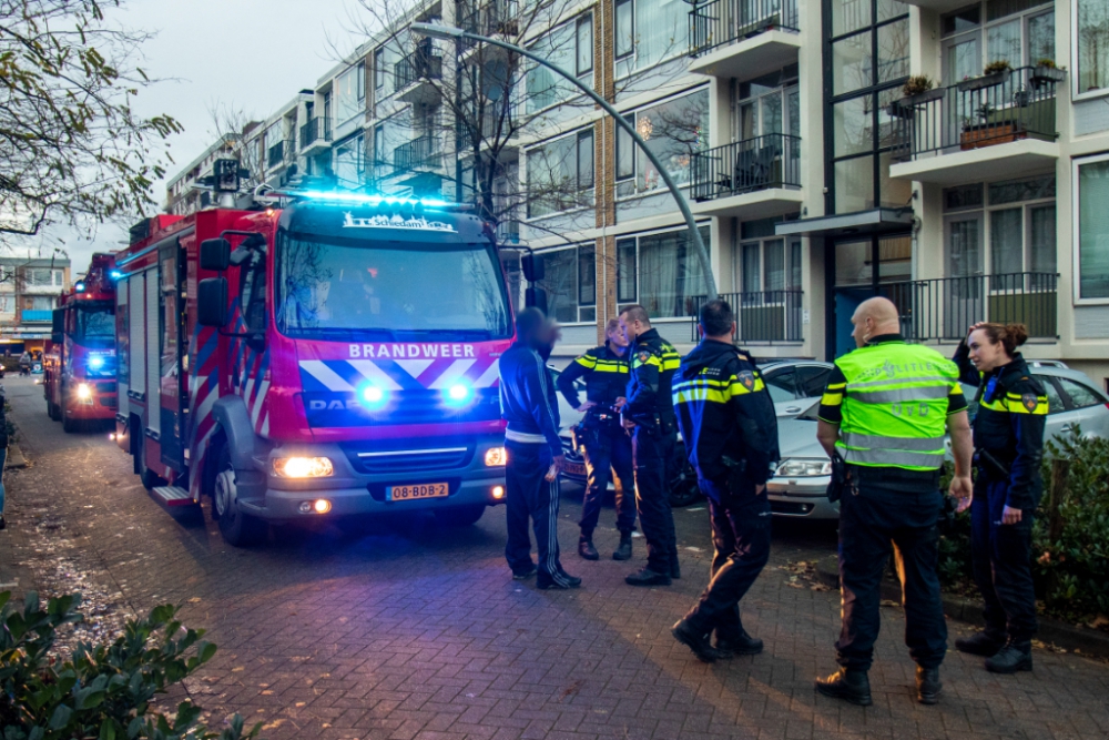 Brand in woning Albardastraat