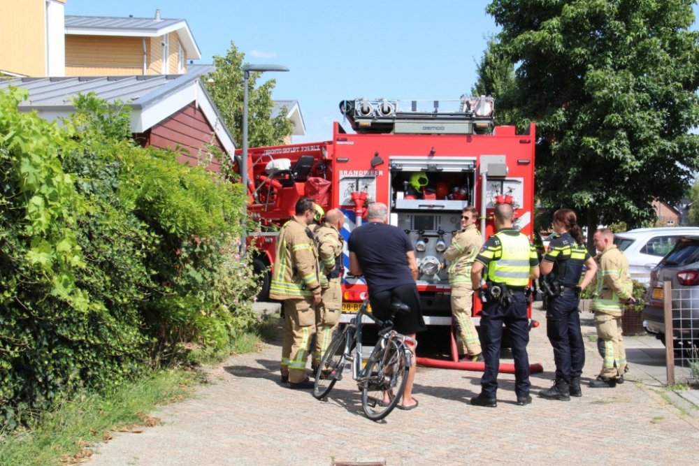 Wasmachine vliegt in de brand