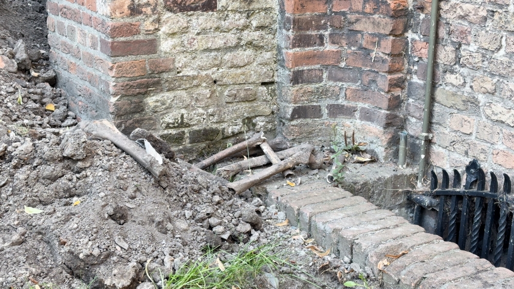 Menselijke botten gevonden tijdens werkzaamheden bij Grote- of Sint Janskerk