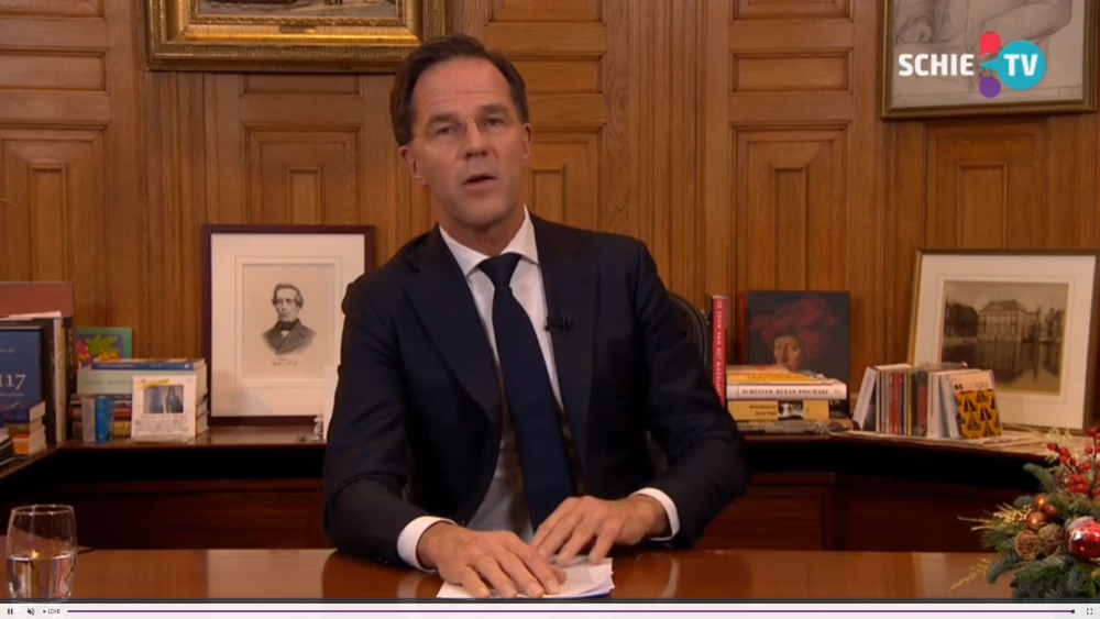 Premier Mark Rutte: &#039;Nederland gaat voor vijf weken op slot&#039;