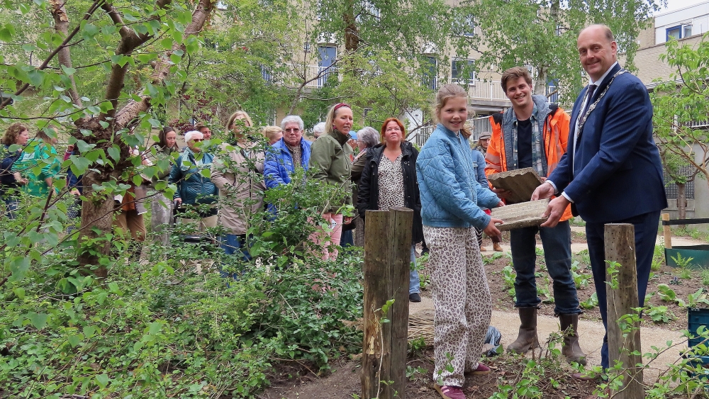 Plantsoen Ridderhof opnieuw ingericht met aandacht voor vogels en regenwater