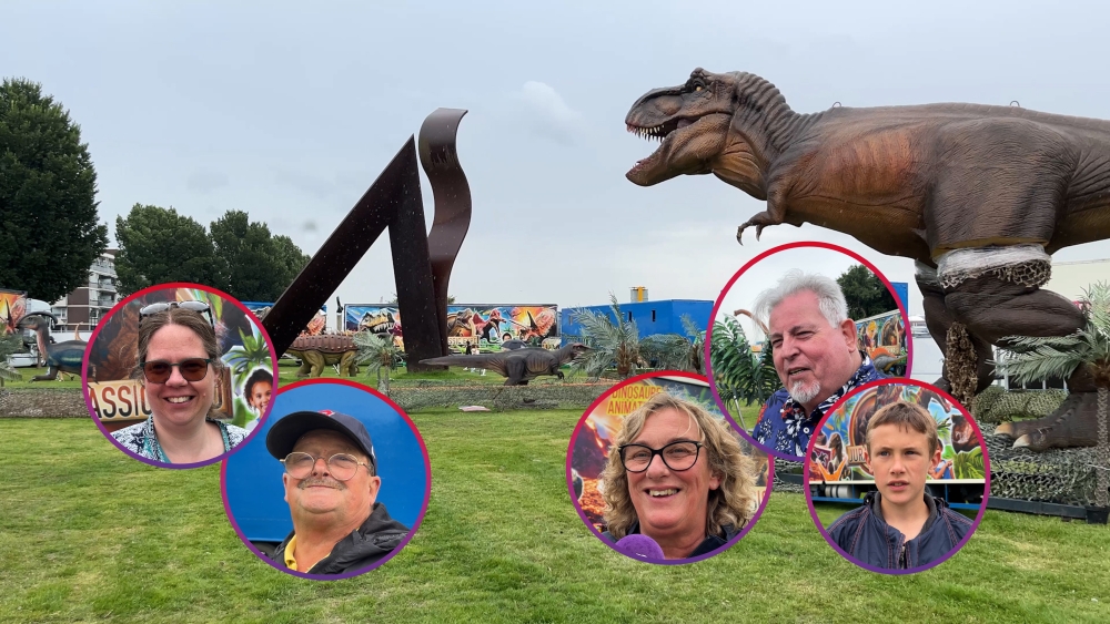 Vlaardingse Maasboulevard vol dinosaurussen: ‘Weer eens wat anders dan de kermis’