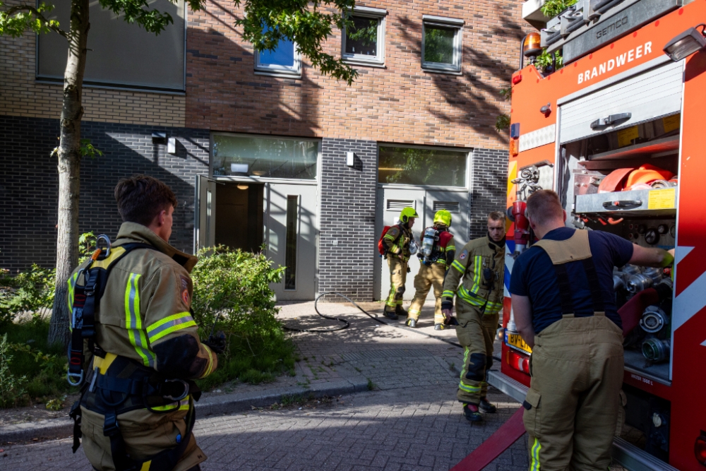 Rook in flat door brand in inpandige container