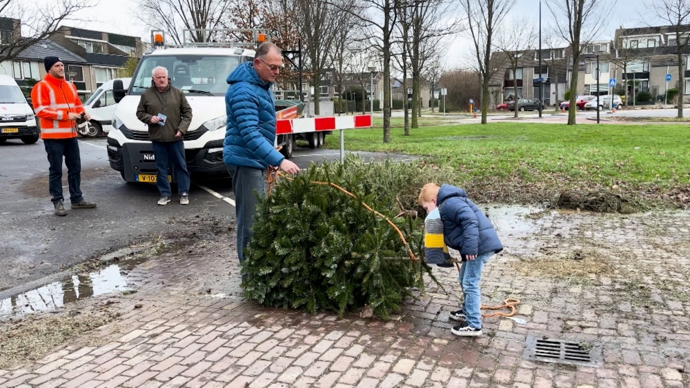 Een inleverpunt voor kerstbomen in 2023