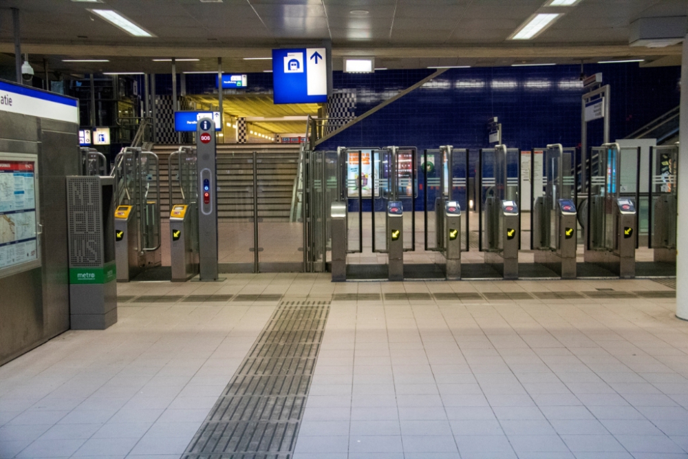 Leegte op station Schiedam Centrum door ov-staking