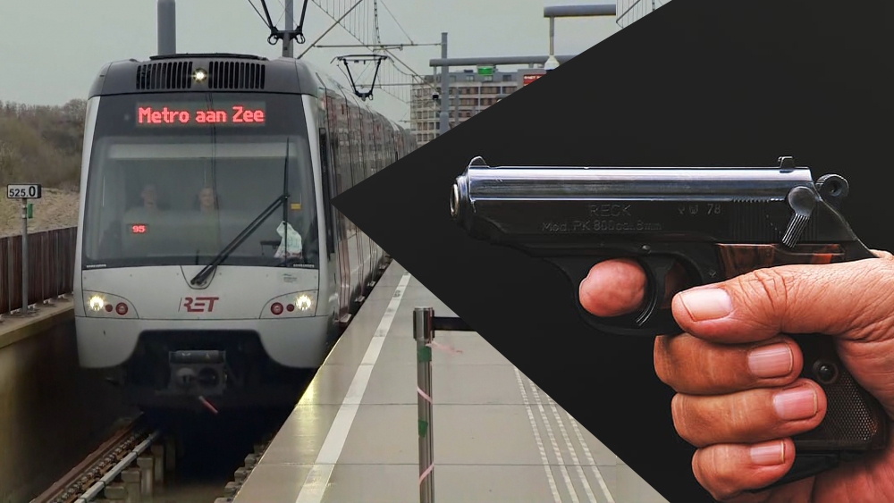 Als vier passagiers ruzie krijgen in een volle metro, wordt er een pistool getrokken