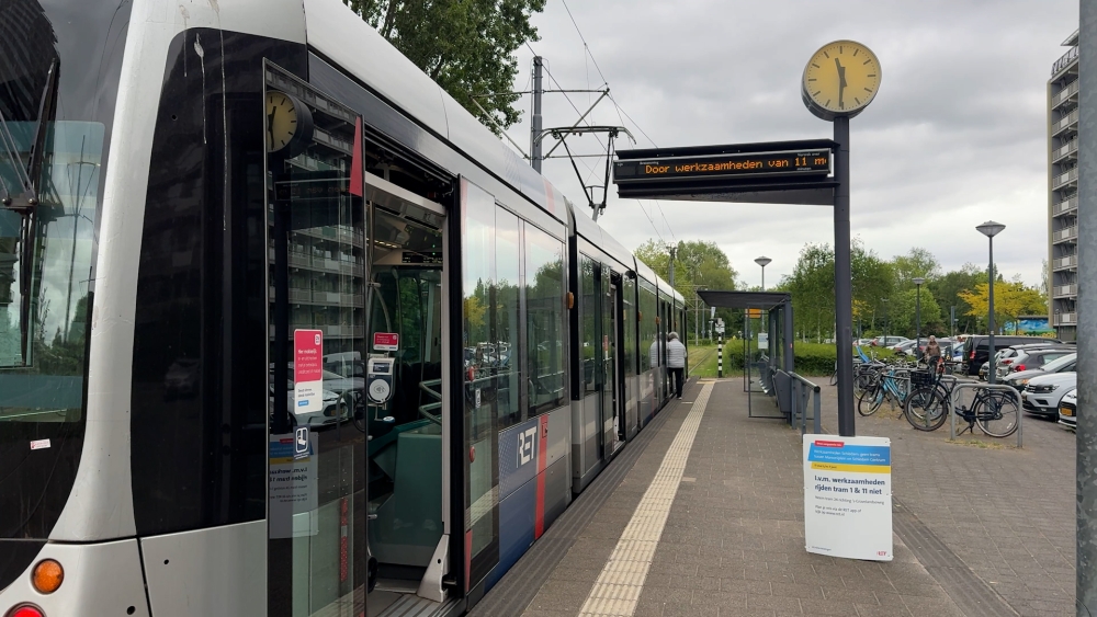 Werkzaamheden aan het tramspoor: 20 minuten langer onderweg van Zuid naar Noord
