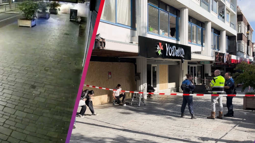 Camerabeelden van explosie Broersvest: jongeman rent vlak voor knal hard weg