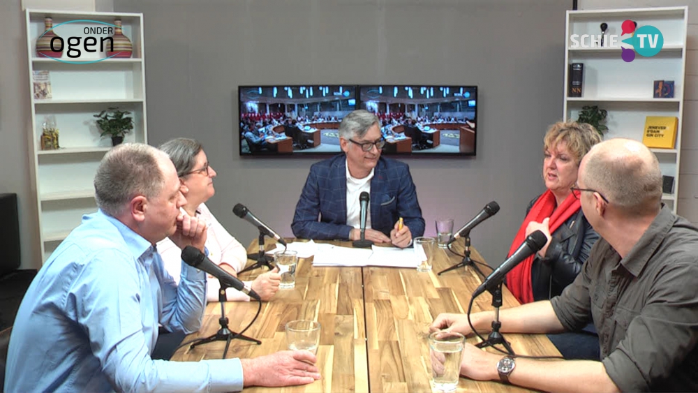 GroenLinks, PvdA, VVD en D66 in debat over de Eneco aandelen