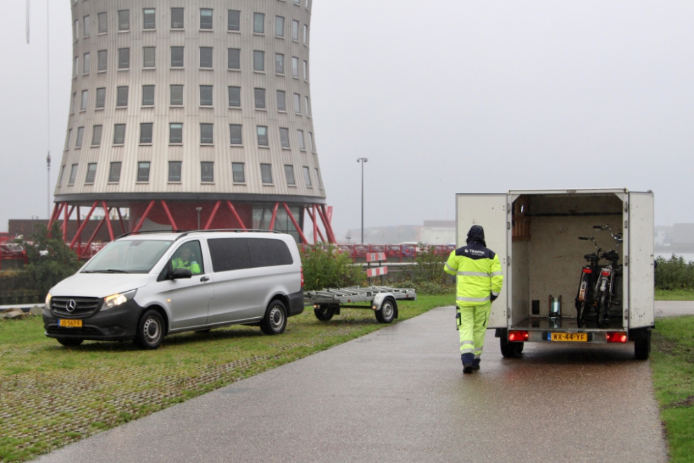 Pendelbussen voor fietsverkeer Beneluxtunnel