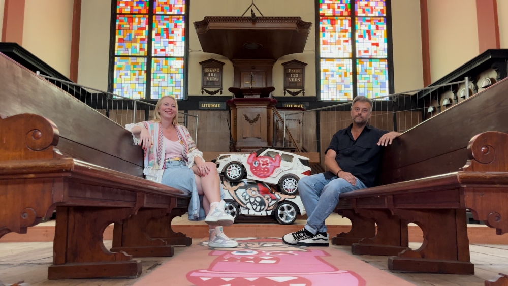 Geen dienst, maar graffiti: Schiedamse kerk wordt volgehangen met kunst