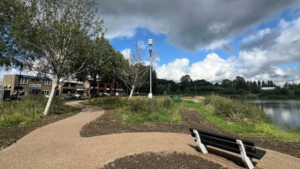 Het nieuwe wandelpad naast de Brandplas