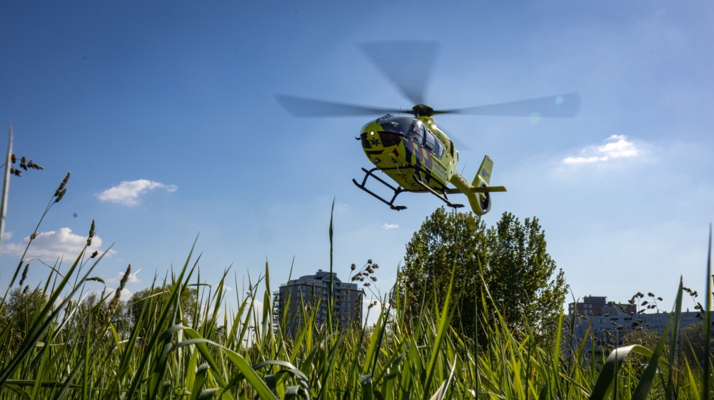 Traumahelikopter landt op Gusto-terrein voor medisch noodgeval