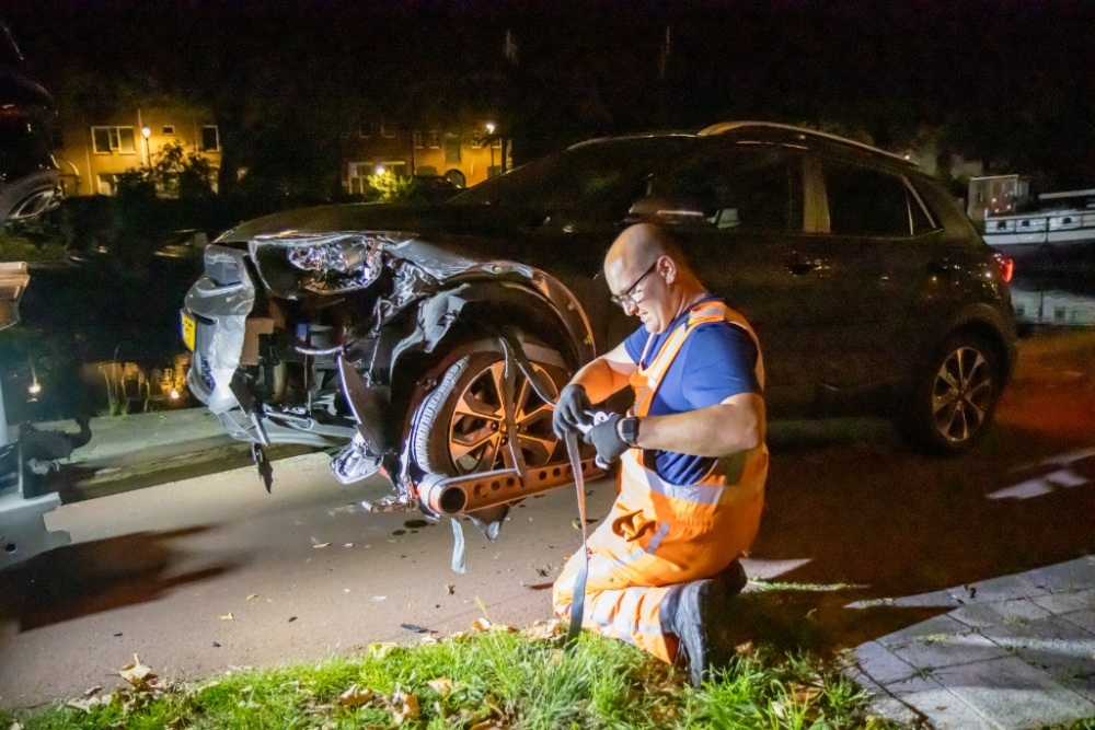 Beschonken bestuurder veroorzaakt ravage in Schiedam