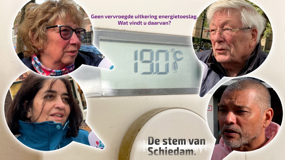 De Stem van Schiedam: de energietoeslag van 2023 wordt niet vervroegd uitgekeerd. Wat vindt u daarvan?