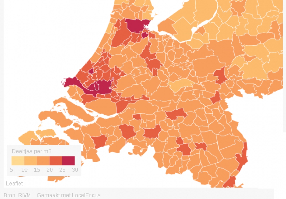 Lucht in Schiedam meest vervuild