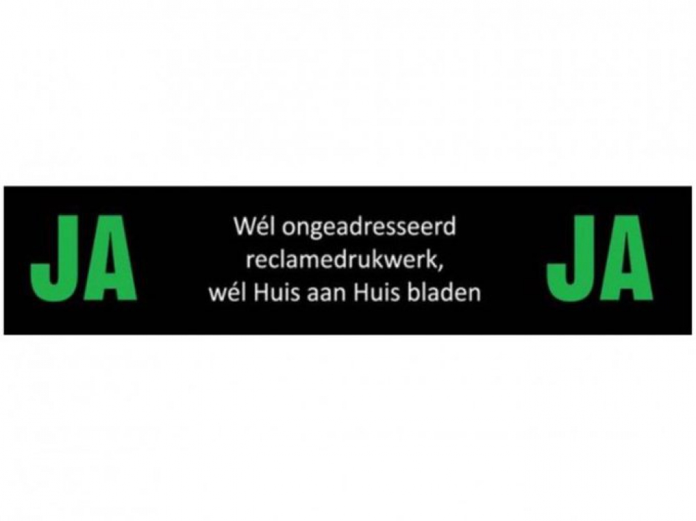 Schiedam gaat JA-JA sticker voor reclamedrukwerk invoeren