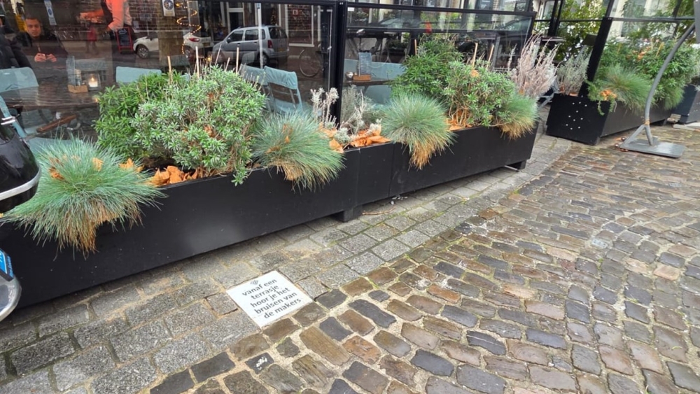 Schiedamse gedichten niet alleen op de tegels, maar ook op posters in de wijk