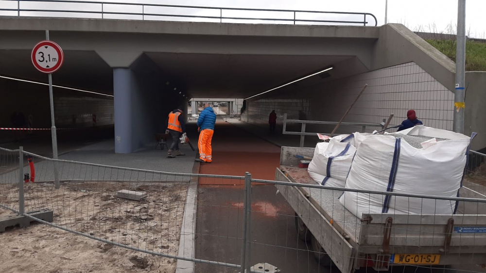 Fietspad Parkweg nu echt bijna klaar