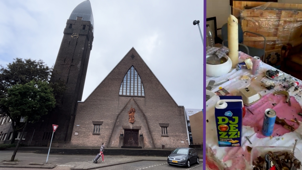 Puinhoop in uitgewoonde Heilig Hartkerk, bouwplannen liggen stil