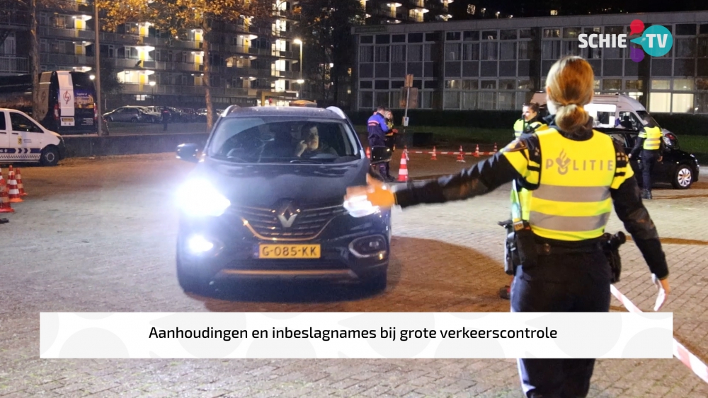 Aanhoudingen en inbeslagnames bij grote verkeerscontrole