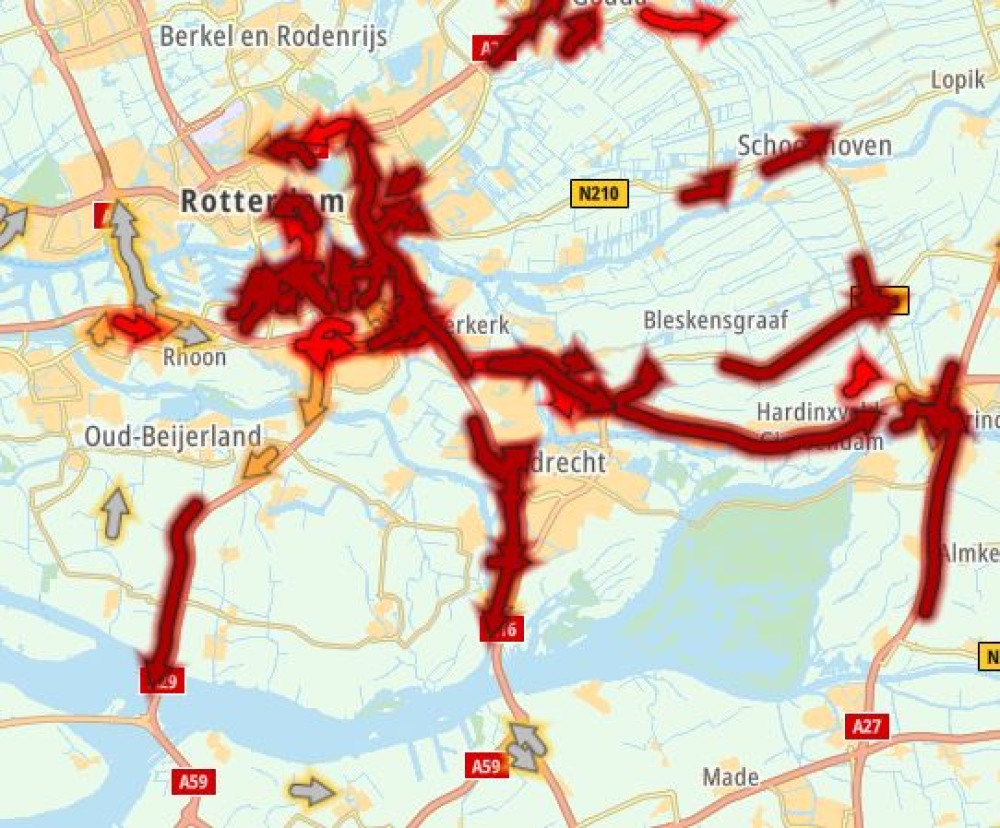 Werkzaamheden in Beneluxtunnel zorgen opnieuw voor verkeerschaos
