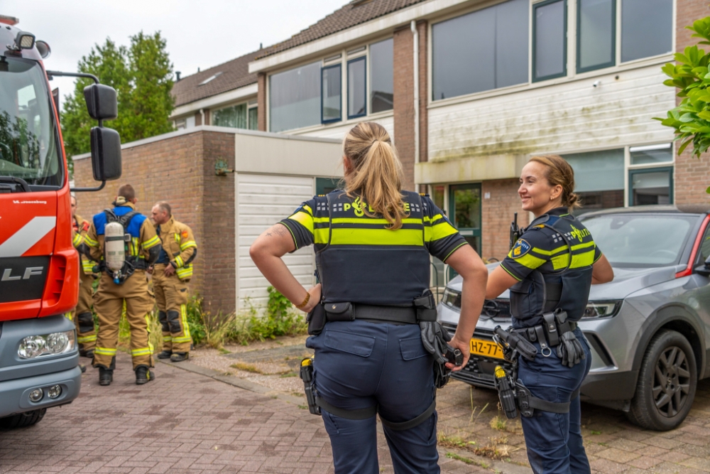Het huis in Vlaardingen-Holy na de brand
