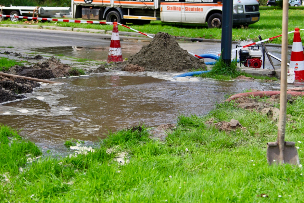 Straat blank in Botenbuurt