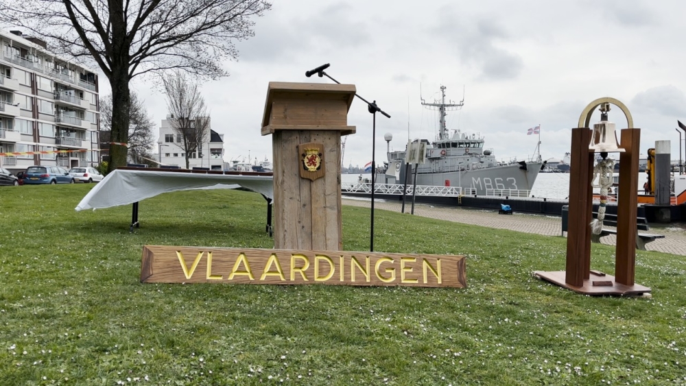 Zr. Ms. Vlaardingen tijdens de uitdienststellingsceremonie in maart 2024