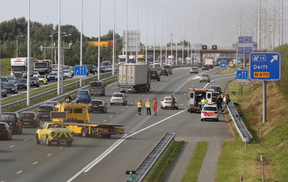 Gewonde bij ongeval met meerdere voertuigen op A4