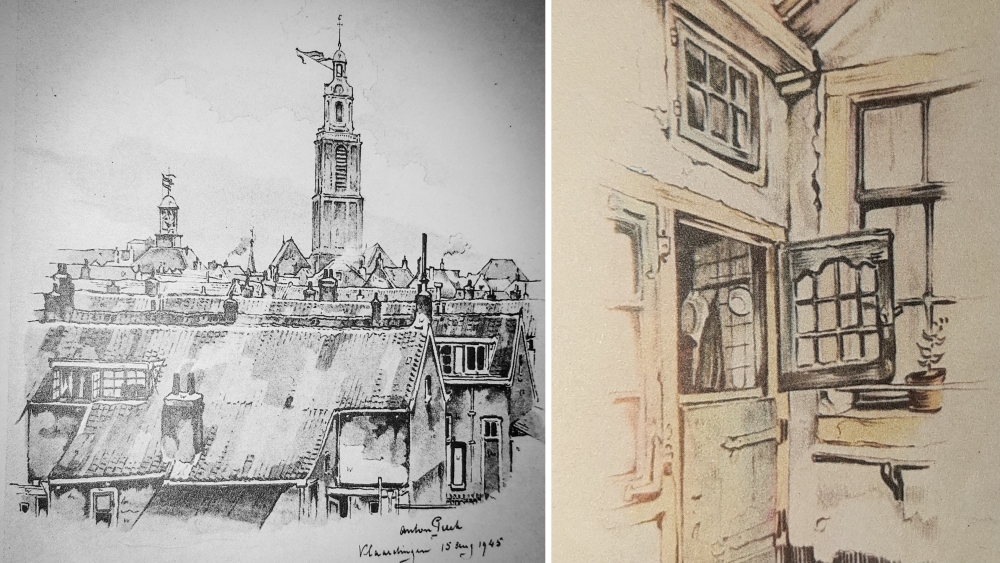 Eftelingontwerper Anton Pieck maakte ook tekeningen van het oude Vlaardingen