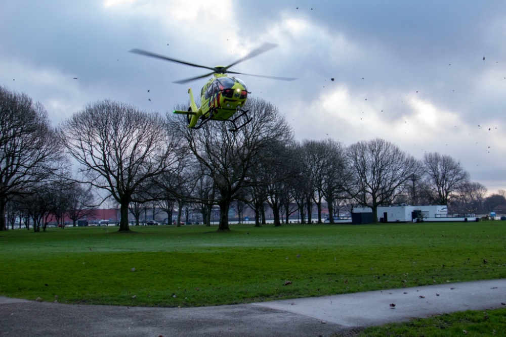 Traumahelikopter ingezet in de Gorzen