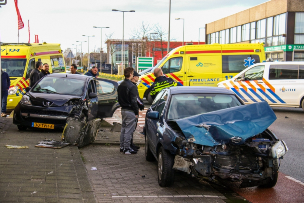 Fikse aanrijding in Spaanse Polder