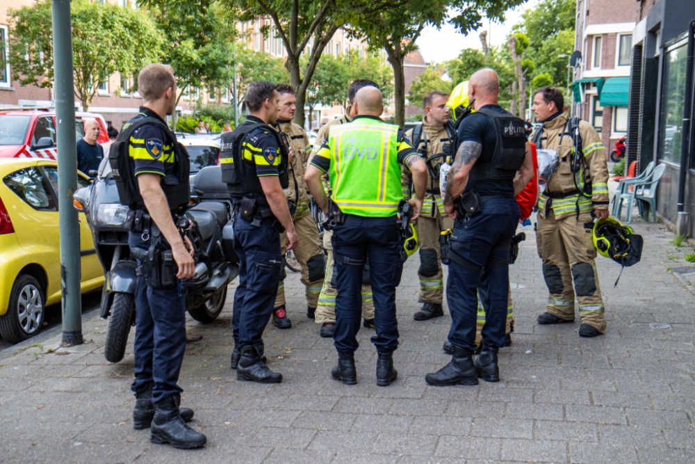 Agressieve man aangehouden in woning Sint Liduinastraat