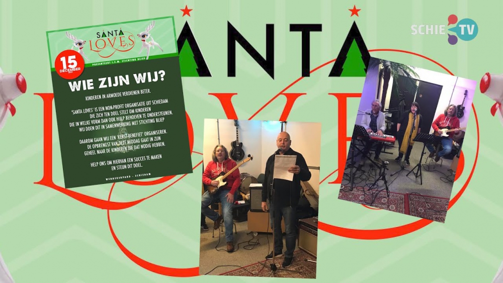 Schiedamse muzikanten zetten zich met Santa Loves in voor Schiedamse kinderen in armoede