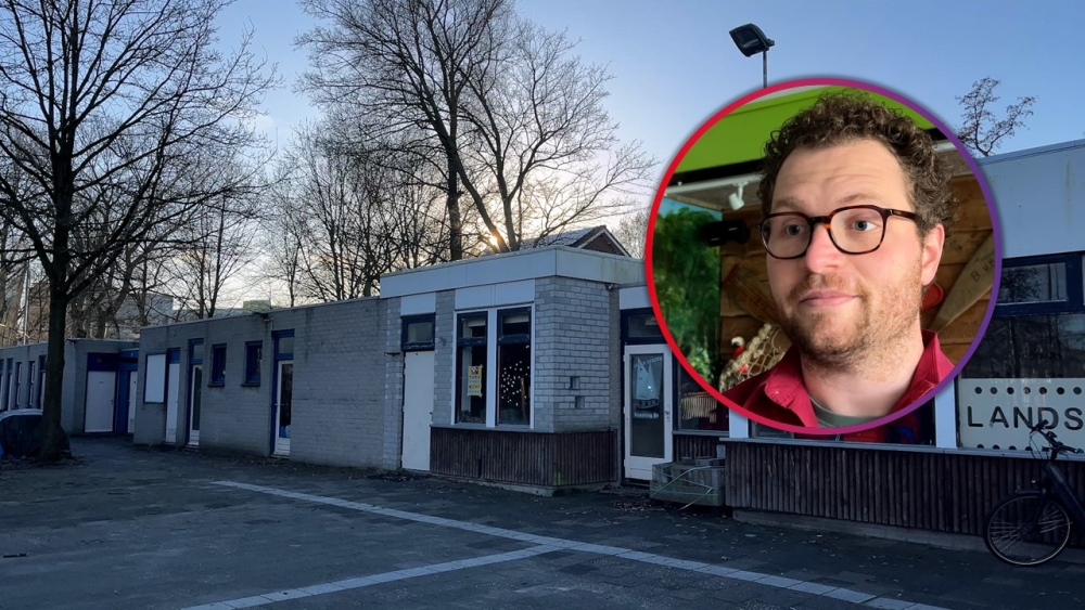 Het gebouw aan het Van der Lippad en voorzitter van scouting De Walvisch Maarten van der Drift
