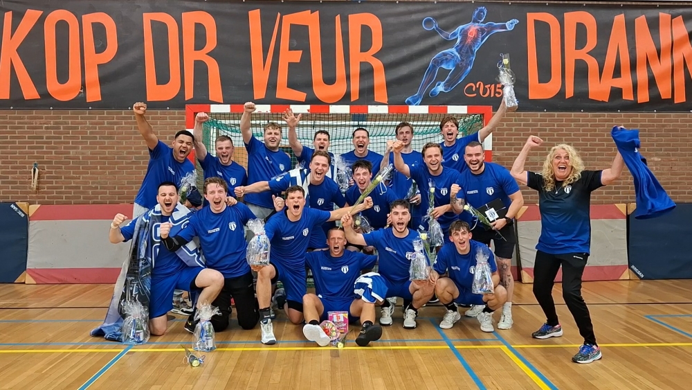 Schiedamse handballers HV DWS kampioen en promoveren naar de Eredivisie