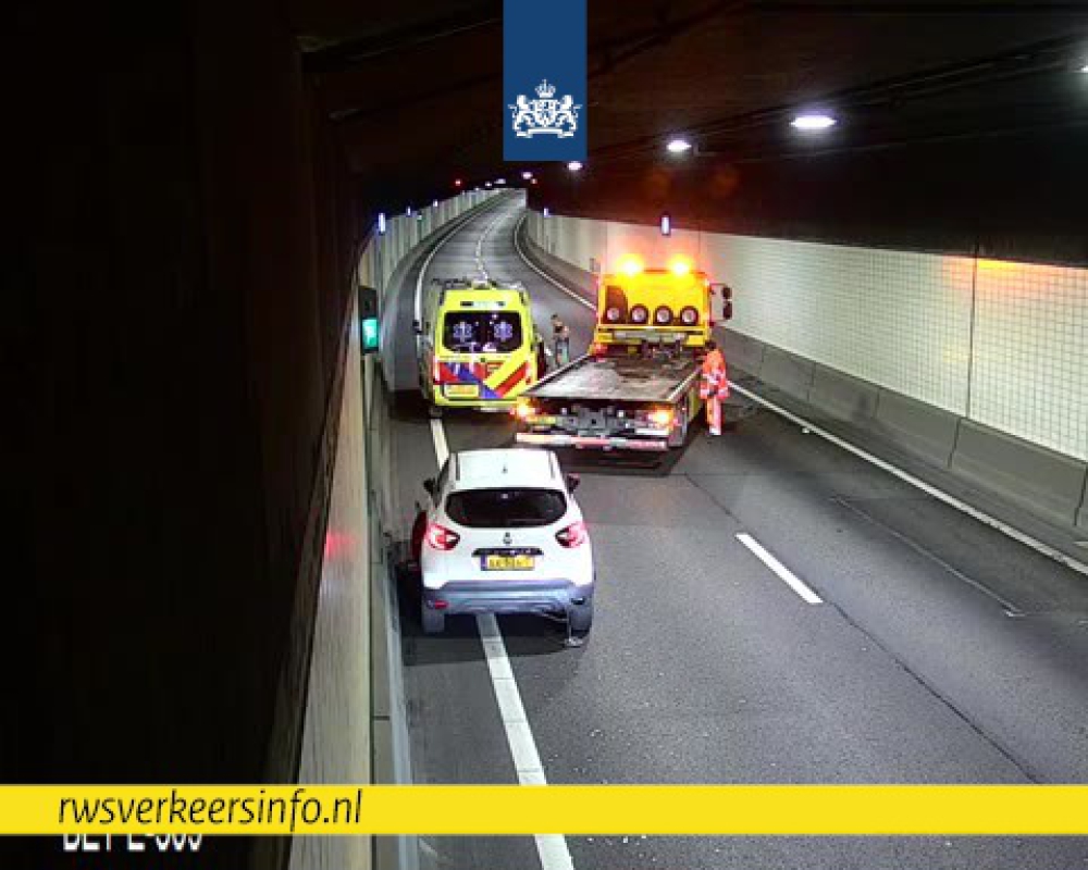 Ongeval in Beneluxtunnel zorgt voor vertraging