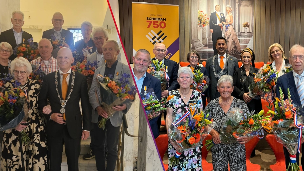 Koninklijke onderscheiding voor achttien vrijwilligers uit Schiedam en Vlaardingen