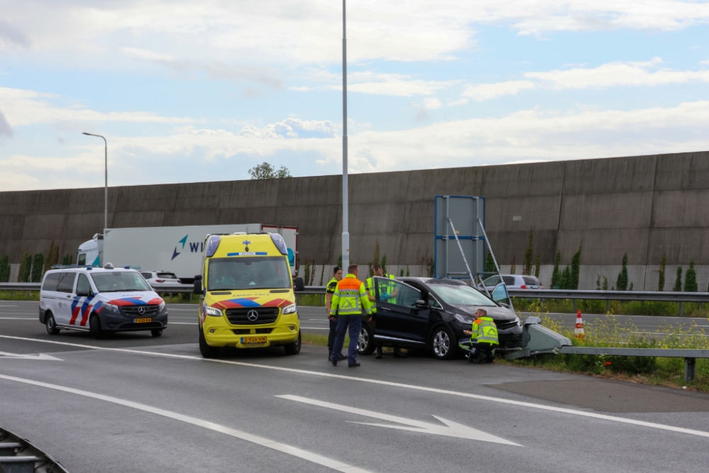 Eenzijdig ongeval op A20 zorgt hele dag voor snelheidsbeperking