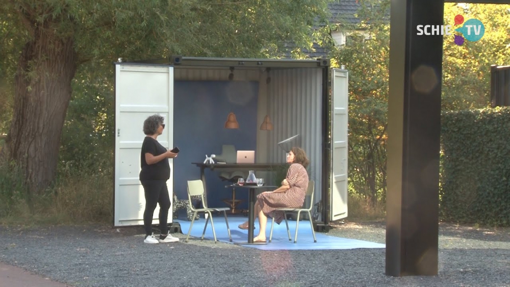 Corona maakt creatief: container wordt thuiswerkplek